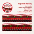 Retro Story warning line series PET adhesive decorative tape for journaling and DIY crafts - High Danger Iridescent