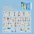 Summer beach theme PET tape set for DIY scrapbooking and planner decoration - 4 Rolls/Pack / Summer Sea Breeze