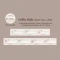 Set di nastri washi retrò a tema caffè per journaling con design settimanale - Caffè Quotidiano
