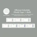 Nastro washi retrò con etichette di biglietti settimanali per scrapbooking e DIY - Efficient schedule