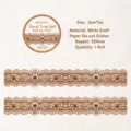 Retro Story Golden Brown Floral Trim Series Die-cut Washi Tape for DIY Journaling Decor - Gold Brown Floral Cluster / 1 Roll