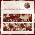 Ruban washi vintage pétales de rose et papillons pour scrapbooking et décoration DIY - 50mmx2m / Pétales de Rose