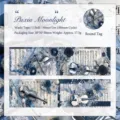 Ruban washi vintage avec violon bleu et motifs de roses pour le scrapbooking DIY - 50mmx2m / Clair de Lune de Rouille