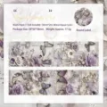 Ruban adhésif washi papillon violet rétro pour décoration de scrapbooking vintage DIY - 50mmx2m / Contrat de Papillon