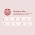 Decorative PET lace tape with strawberry manor pattern for DIY journaling - 20mmx2m / Strawberry Manor