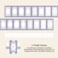 Purple Fantasy lace border washi tape in white kraft paper for DIY scrapbooking - 2. Purple Fantasy
