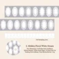 Decorative lace pattern white kraft washi tape for DIY scrapbooking - 5. Dark Flower White Dream