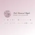 Ruban décoratif PET motif pierre précieuse rose diamant ondulé pour le bricolage - Taille 10mm / Ondulation De Diamant Rose