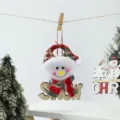 Christmas tree hanging ornament snowman wooden letter pendant for holiday party decor - Letter Sign Pendant Snowman