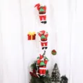 Detailed view of the 25cm climbing Santa doll ornament for holiday hanging decor. - Triple Ladder (Santa Claus 25cm)