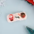 Plüsch Weihnachts Haarspange Detail mit Weihnachtsmann Schneemann Rentier, weich und festlich. - BB-Haarclips / Rosa
