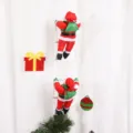 25cm climbing Santa Claus plush toy Christmas hanging decoration festive holiday party prop. - Double Ladder (Santa Claus 25cm)