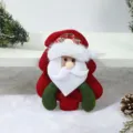 Christmas tree Santa plush hanging ornament, cute fabric doll pendant for holiday decor. - Tree Shape Door Hanging Santa