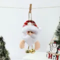 Christmas Santa Claus plush hanging ornament with cute bells, perfect holiday tree decor. - Santa Claus with Small Bell Pendant