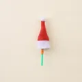 Mini Weihnachts-Weihnachtsmannmütze Dekorationsdetail, rot-weißer Filz, süßes Urlaubsaccessoire. - Lutscher Mütze / 4x7cm