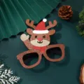 Christmas glitter reindeer eyeglass frame holiday party photo prop festive decoration - Christmas Glasses - Waving Reindeer