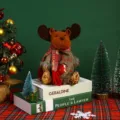 Bolsita regalo manzana de peluche reno de navidad bolsa caramelos decoracion festiva - Bolsa de Manzana de Reno Sentado