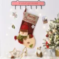 Large Christmas Stocking Gift Bag Cute Snowman Holiday Decoration Festival Present Holder - F1-1 Classic Snowman Sock