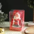 Christmas Santa Claus candle in clear box for holiday gift and desktop decoration - Santa Claus Candle