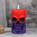 Halloween skull electronic candle LED light scary party home decor spooky festival ornament - Glowing Fuchsia Skull Light