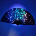 Eventail Pliant en Bambou Kung Fu Fluorescent UV de 10 Pouces Variante Style a Pois - A4