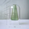 Vase en verre double couche minimaliste nordique tasse d'arôme transparente décorative. - Cylindre 8x15 / Vert