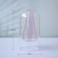 Vase en verre double couche minimaliste nordique tasse rose interieure decor de bureau - Cylindre 8x15 / Rose