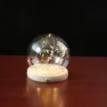 Glass dome LED fairy string light with wooden base and touch switch for home decor ornament. - 10cm Round with Touch String Light