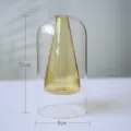 Vase en verre double couche minimaliste nordique transparent décoration de table 15cm - Cylindre 8x15 / Champagne