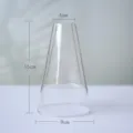 Clear double layer glass vase transparent cone aroma cup minimalist desktop decoration - 9x15 Cone / Clear