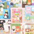 Simno Vesper serie vintage collage materiaal boek set met 28 vellen voor journal - Fluffy Moment