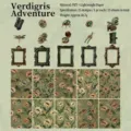 Steampunk verdigris sticker set met tandwielen insecten en kaders 25 vellen DIY. - 25 Stuks per Pakket / Kopergroen Avontuur