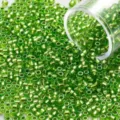 Cuentas de cristal verde de 2mm con interior plateado para creación de joyas DIY - 2.0mm / 30000 Piezas/Paquete (500g) / Verde