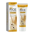 EELHOE rice raw pulp facial cleanser, 60g deep cleansing, hydrating and nourishing skin care. - 60.00g