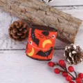 Halloween printed ribbon for DIY party decoration, orange bat spider pattern craft ribbon. - Bat Style