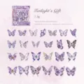 Vintage Schmetterling Aufkleber Set aus weißem Kraftpapier mit 25 Blatt pro Packung - 25 Stück pro Packung / Dämmerungsangebot