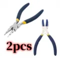 2pcs professional jewelry making pliers set for DIY wire wrapping and handcrafted crafts - 2 Pieces/Pack / Blue