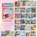 Xinmo 30-sheet sticker book with glitter, gloss, and matte finishes for scrapbooking - 30 Sheets Pack / Vivid World