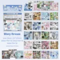 Misty Dream sticker book set with 30 diverse sheets for creative journaling decoration. - 30 Sheets Pack / Misty Dream