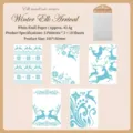 Christmas winter theme white kraft paper material set with elk motifs - Elk Arrival / 10 Pieces/Pack