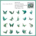 Klassische indigoblaue Schmetterlingsaufkleber mit Goldfolie für DIY, 20er Pack. - Goldprägungsstil / 20er Pack / Klassischer Cyan-Schmetterling