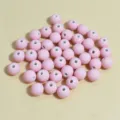 Primer plano de cuentas redondas de arcilla polimérica rosa claro de 8 mm - 8mm (1800 Piezas) / Rosa