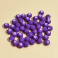 Cuentas redondas de arcilla polimérica morada de 8 mm para hacer joyas artesanales - 8mm (1800 Piezas) / Púrpura profundo