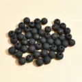 Cuentas redondas de arcilla polimérica negro mate de 8 mm para pulseras de bricolaje - 8mm (1800 Piezas) / Negro