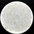 Macro view of 8mm transparent acrylic beads with a detailed internal crackle effect - 500g (约880颗) / Clear White / 10mm