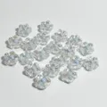 Vista detallada de cuentas de flores de acrílico AB de 12 mm para la creación de joyas DIY. - 12mm (500g/Paquete Aprox 900 Piezas) / Azul