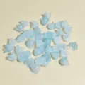 Primer plano de cuentas de flor de lirio de los valles azul mate de 11 mm para joyas DIY - 2500 Piezas/Paquete / Azul Claro Mate (NO.10)