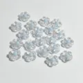 Cuentas de flores acrílicas transparentes de 12 mm con núcleo azul para hacer joyas y accesorios - 12mm (900 piezas por paquete) / Azul