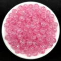 Shiny 8mm pink transparent crackle acrylic round beads for DIY jewelry and crafts - 500g (约880颗) / Pink / 10mm
