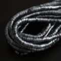 Cuentas espaciadoras de arcilla polimérica de 6 mm en gris oscuro para joyería DIY - Gris Metálico Oscuro